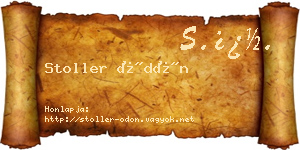 Stoller Ödön névjegykártya